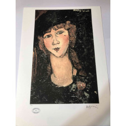 Amedeo Modigliani litografia off-set 50x70 cm Artxiboak Paris