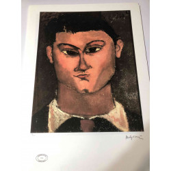 Litografía de Amedeo Modigliani sobre plató 50x70 cm Archivos París