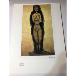 Amedeo Modigliani lithographie hors set 50x70 cm Archives Paris