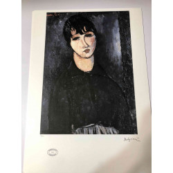 Litografía de Amedeo Modigliani sobre plató 50x70 cm Archivos París