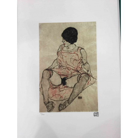 Egon Schiele Litografie ofsetová edice 200 cm 50x70