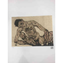 Egon Schiele Litografie ofsetová edice 200 cm 50x70