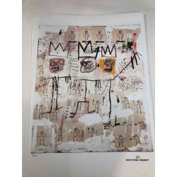 Basquiat Off set lithograph cm 50x70 certified