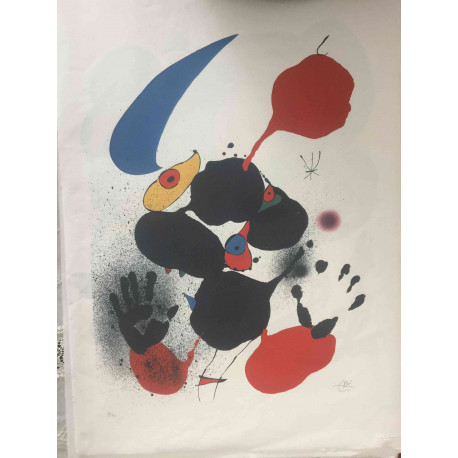 Joan Miro Litografía off set 56x76 cm certificado