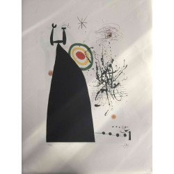 Joan Miro Lithographie hors set 56x76 cm certifiée