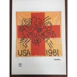 Keith Haring Lithograph off set 50x70 cm certified