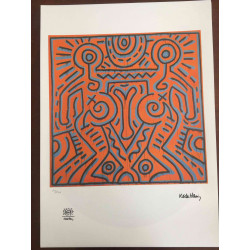 Keith Haring Litografía off set 50x70 cm certificada