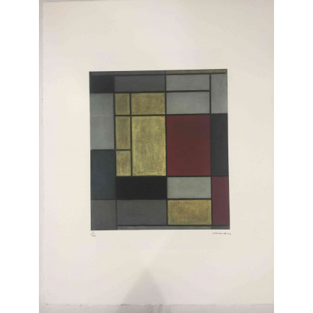 Pieter Cornelis Mondriaan Lithograph off set 50x65 cm certified