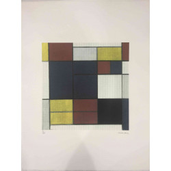 Pieter Cornelis Mondriaan Lithograph off set 50x65 cm certified