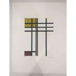 Pieter Cornelis Mondriaan Lithograph off set 50x65 cm certified