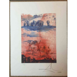 Salvador Dali Off set lithograph cm 50x65 certified