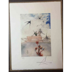 Salvador Dali Off set lithograph cm 50x65 certified