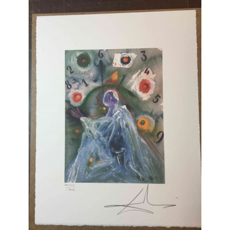 Salvador Dali Off set lithograph cm 50x65 certified