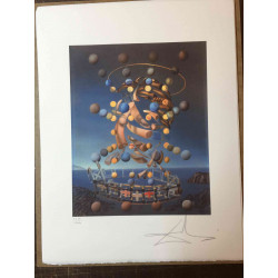 Salvador Dali Lithografie off set 50x65 cm gecertificeerd