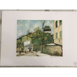 Maurice Utrillo Litografia off set 50x70 cm certificat