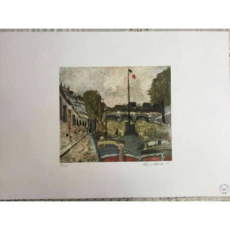 Maurice Utrillo Litografia off set 50x70 cm certificada