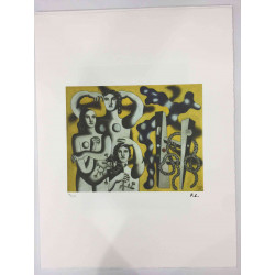 Fernand Leger 50x65 cm-ko litografia-sorta ziurtatua