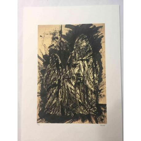 Mario Ceroli Off set lithograph cm 50x65 certified