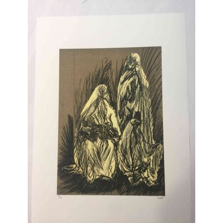 Mario Ceroli Off set lithograph cm 50x65 certified