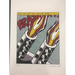 Roy Lichtenstein Litografia off set 50x35 cm certificat