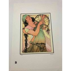 Alphonse Mucha lithographie hors set 50x70 cm